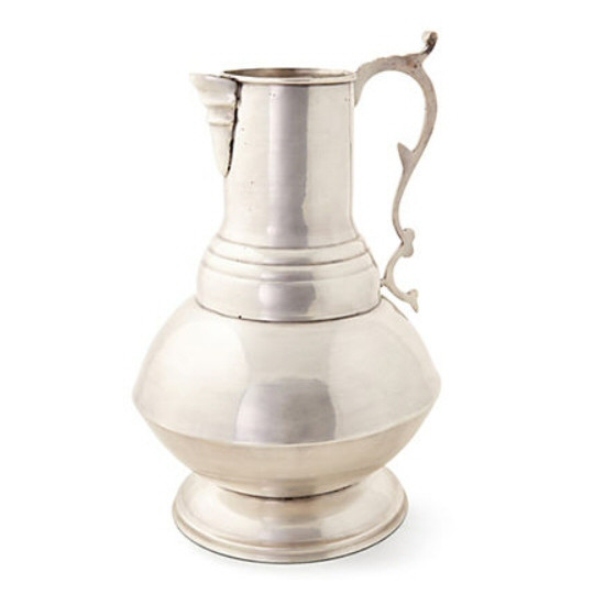 Antique Silver Decorative Pitcher Tableware Dessau Home S665