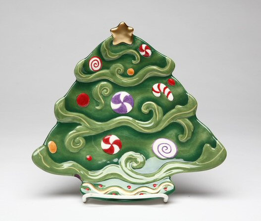 Christmas Tree Dessert Plates, Set of 4 Tableware Appletree Design