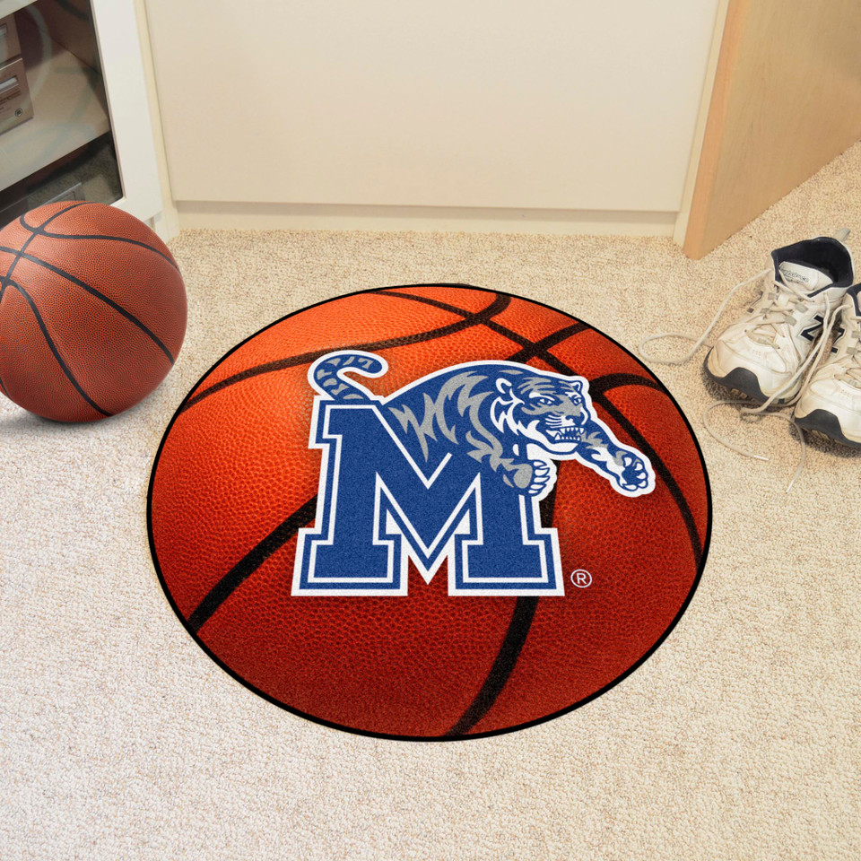 27" University of Memphis Basketball Style Round Mat Floor Rug Area Rug