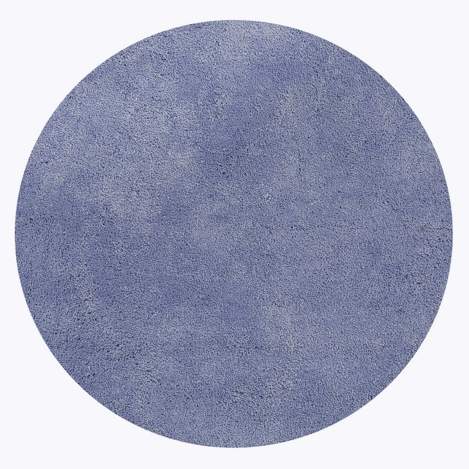 8' Round Polyester Grey Area Rug