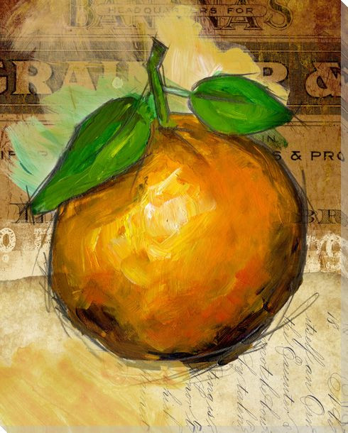 Grainger Fruit Orange Wrapped Canvas Giclee Print Wall Art Wall Decor