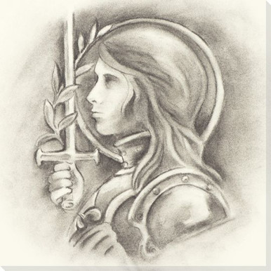 Joan of Arc Portrait Wrapped Canvas Giclee Print Wall Art - Wall Decor ...