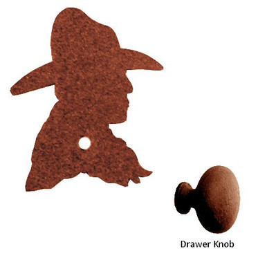 Cowboy Metal Drawer Pull With Back Plate Drawer Knob Cabinet