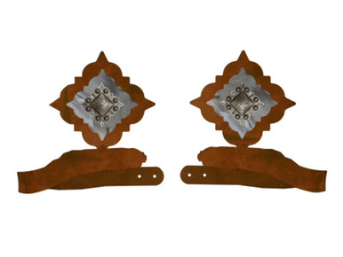 Diamond Silver Concho Metal Curtain Tie Backs Rustic Curtain