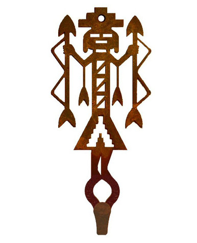 Male Yei Large Metal Wall Hook | Native Tribal Accent