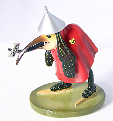 Miniature Bird with Letter Statue by Hieronymus Bosch Museum Art