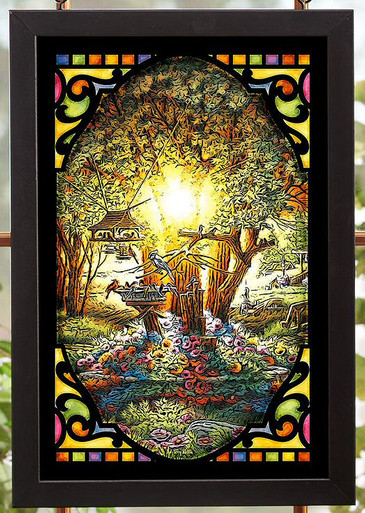The Colors of Spring Scenic Stained Glass Wall Art - Wall Decor - Wild