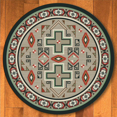 Raincloud Rug Sawtooth Raincloud Southwest Round Area Rug 8ft | Southwestern Home ...