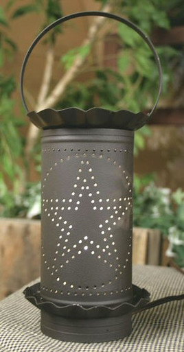 Rustic Tin Mini Country Star Electric Wax Melter Wax Warmer - Tart Burner