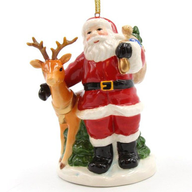 Santa and Rudolf Christmas Ornament Photograph by Tim Stanley - Fine Art  America