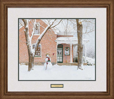 The Greeting Snowman Limited Edition Framed Art Print Wall Art - Wall ...