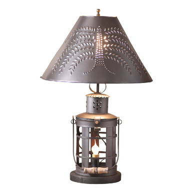punched metal table lamp