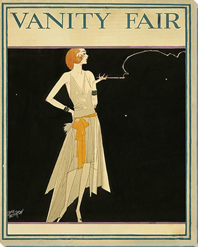 1920's USA Vanity Fair Magazine Cover (detail) | Large Solid-Faced Canvas Wall Art Print | Great Big Canvas