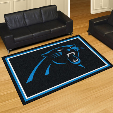 59.5' x 88' Carolina Panthers Black Rectangle Rug - Floor Rug - Area Rug -  NFL