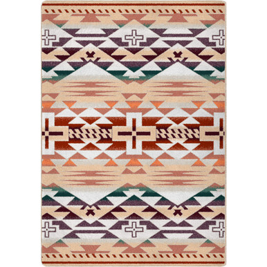 Rustic Cross Clay Southwest Area Rug 3x4 | Southwestern Home Decor Rugs