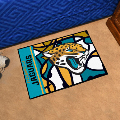 Officially Licensed NFL 19 x 30 Helmet Logo Starter Mat - Jaguars