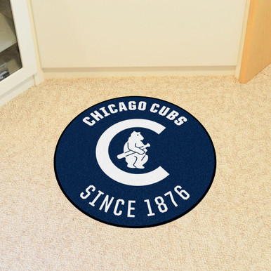 27 Detroit Lions Retro Logo Roundel Round Mat - Floor Rug - Area Rug