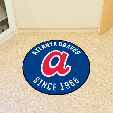 27 1970 Milwaukee Brewers Retro Logo Baseball Style Round Mat - Floor Rug  - Area Rug