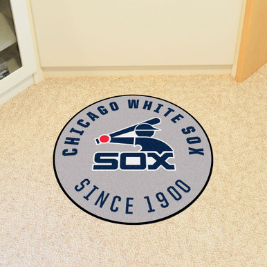 27 1911 Chicago Cubs Retro Logo Roundel Round Mat - Floor Rug - Area Rug