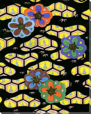 Honeycomb Pattern Wrapped Canvas Giclee Art Print Wall Art | Bloom Wall ...