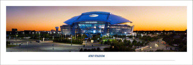 Dallas Cowboys AT&T Stadium Sunset Aerial Panoramic Wall Art Print ...