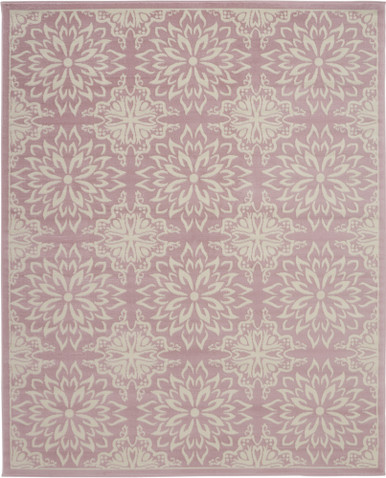 8' x 10' Pink Floral Power Loom Area Rug