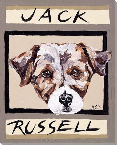 Jack Russell Dog Wrapped Canvas Giclee Print Wall Art Wall Decor Artwork