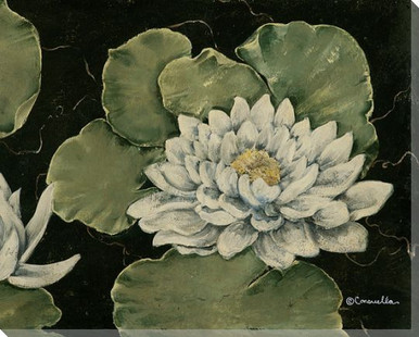 Water Lilies 2 Wrapped Canvas Giclee Print Wall Art | Botanical Flower ...