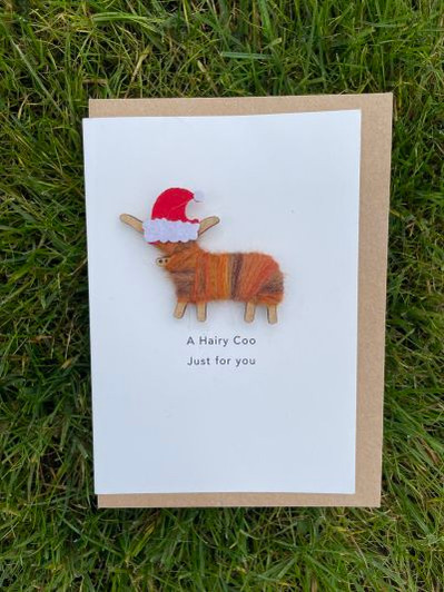 Hairy Coo Christmas Card