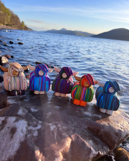 Polymer Clay Highland Cow