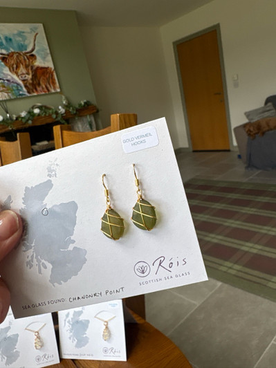Rois Loch Ness Seaglass Earrings
