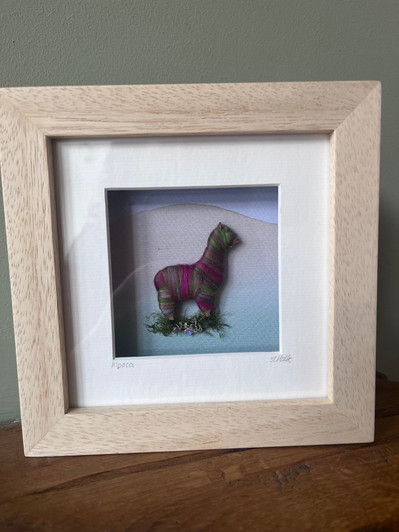 Alpaca Wool Wrapped Framed Picture