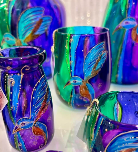 Hand Painted Glass by Julie Childs