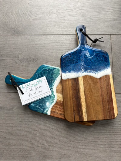 Ocean Resin Wooden Board