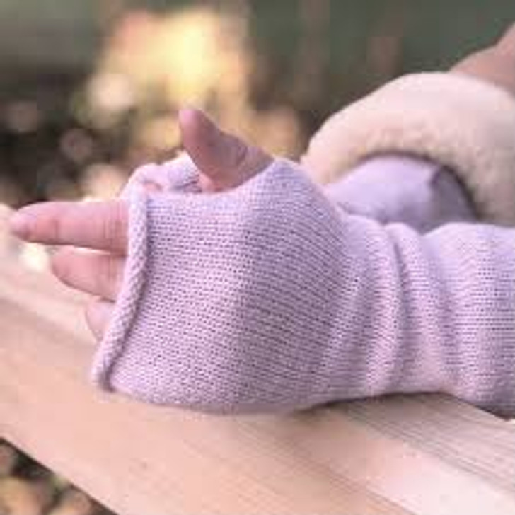 Long Alpaca Fingerless Mittens