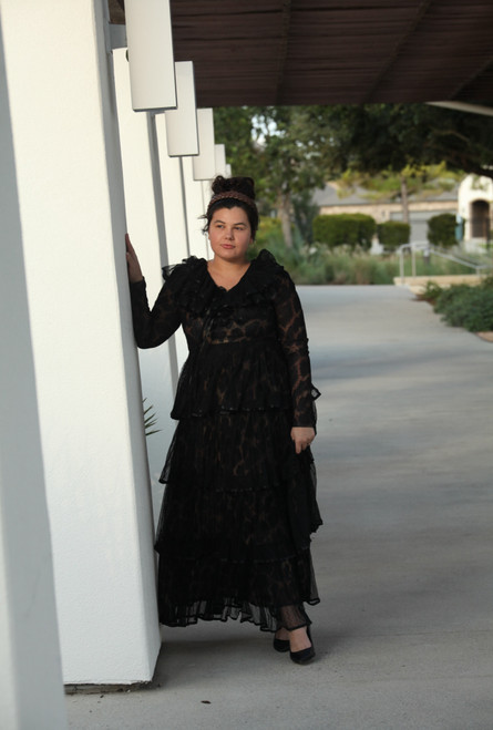 Leah Layered Dress - Leopard