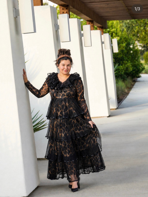 Leah Layered Dress - Leopard (PREORDER SHIP END OF AUGUST)