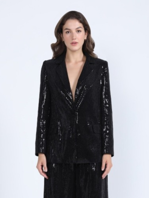Gracia Sequined Jacket - Black