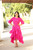Unbalanced Ruffle Dress - Fuschia/Pink