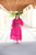 Ruffle Sleeve Layered Dress in Pink