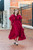 Lydia Ruffle Dress - Cranberry