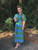 Bold Stripe Button Down Midi Dress - Rich Blue/Green
