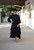Unbalanced Ruffle Dress - Navy