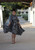 Kerene Pleated Dress - Gray Leopard