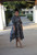 Kerene Pleated Dress - Gray Leopard