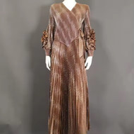 Laine Dress - Foil Brown