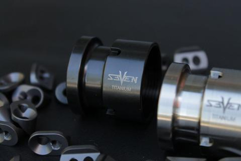 V SEVEN TITANIUM KMR/ALPHA BARREL NUT W/ CLAMP BLOCKS - ION BLACK