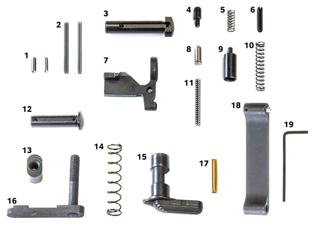 Geissele AR15/M4 Standard Lower Parts Kit (LPK), Less Trigger/Grip - 