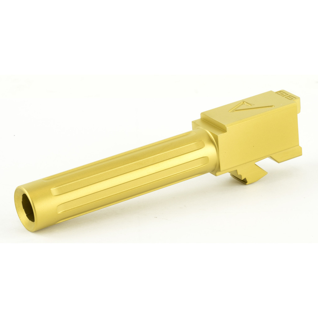 Agency Arms Mid Line Match Grade Drop-In Barrel (Compatible With GLOCK® 19) Fluted - Titanium Nitride (Gold)