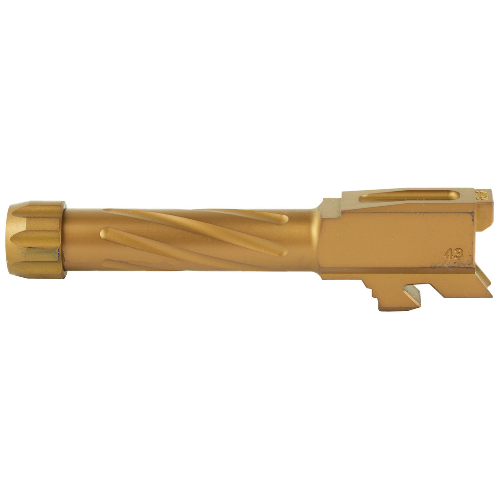 Rival Arms Match Grade Glock 43 Gen 3/4 Threaded 9mm Barrel - Bronze